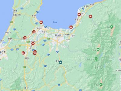 訪問履歴<br />緑色は訪問済<br />茶色は未訪問<br /><br />・2023年7月：富山県道の駅カードを参画駅11駅で発売開始<br />　※この時点で道の駅スタンプラリーとして県内1駅訪問済み<br />　　（但し道の駅カード企画不参加駅）<br />・2024年07月25日：第6回北陸道の駅スタンプラリーの際に訪問<br />　県内1駅訪問（初進出）<br />　※富山県の道の駅カード収集としては1回目<br />　1駅目　№01　細入